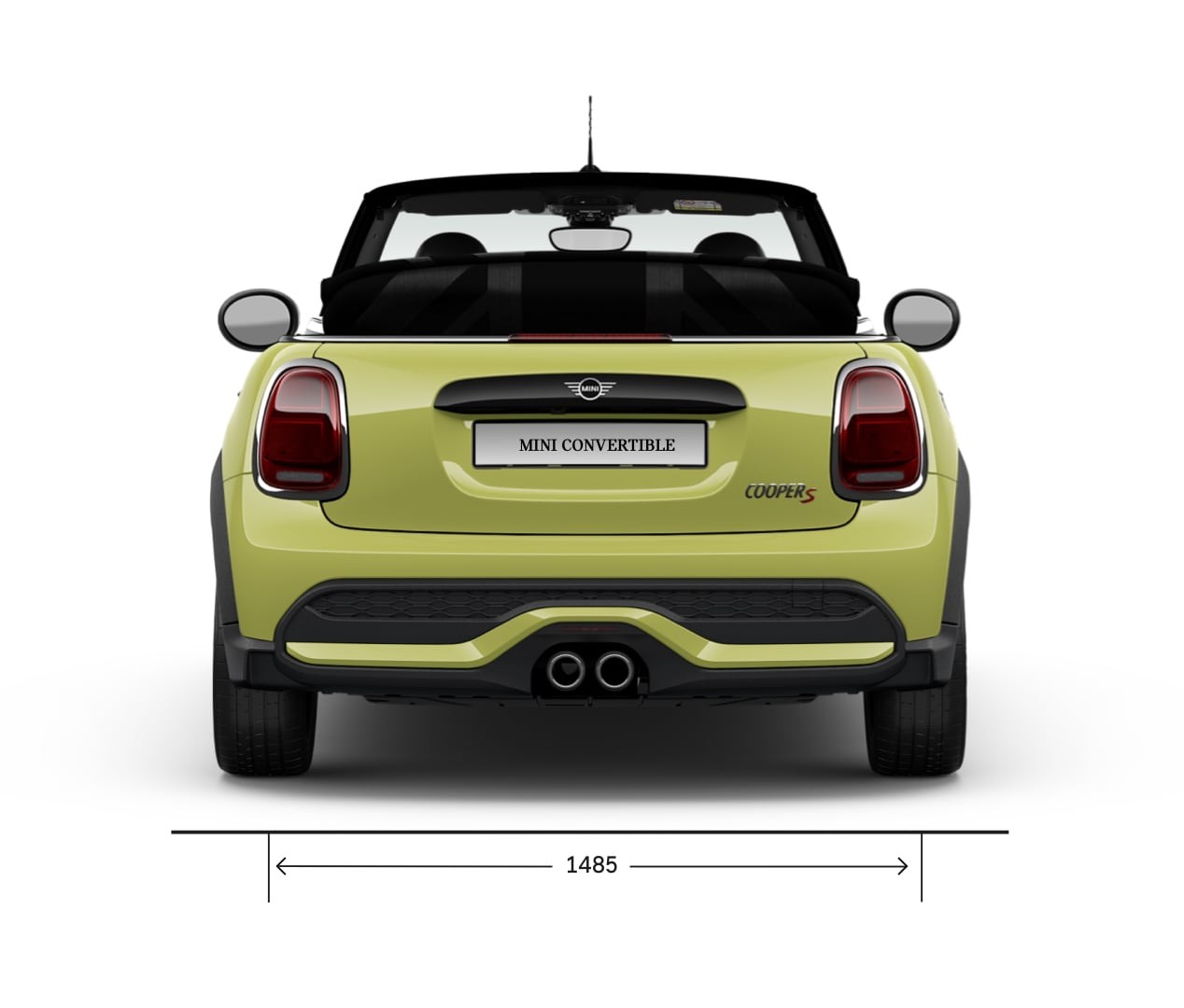 MINI Cabrio – vue arrière – dimensions